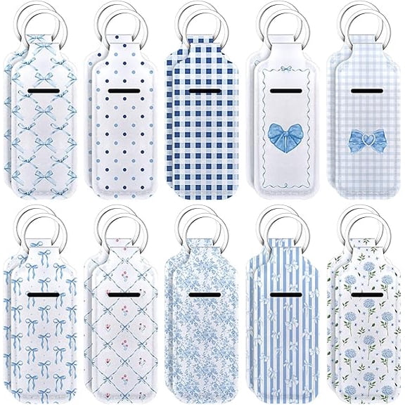 20 Pcs Bulk Coquette Bow Lipstick & Lip Balm Holder Keychain - Valentine's Day Birthday Party Favor