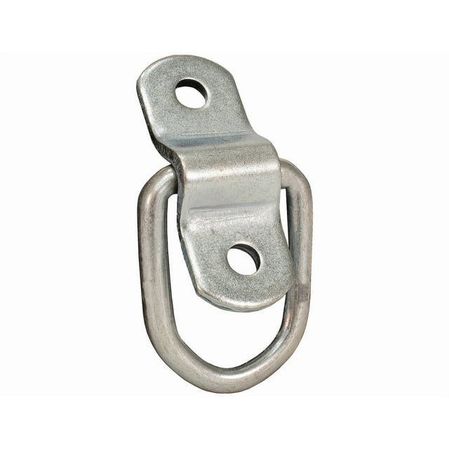 Buyers D-Ring B20PKGD Rope Ring; 1/4 Inch Ring Diameter; 800 Pound Working Load Limit; Zinc Plated; Steel Clamp; With Mounting Bracket; Single; Individually Packaged