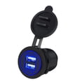 thumbnail image 1 of Kenally 5V 2.1A USB dual IP66 Toma de corriente de carga para automóvil a prueba de agua Accesorios para motos CS-526A1 Kenally CZ9204-01B, 1 of 6