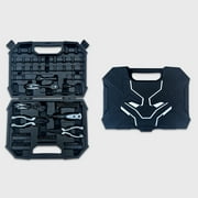 Marvel Black Panther 82pc Tool Set, Includes Ratchets, Sockets, Pliers, and Tool Case, Silver Edition