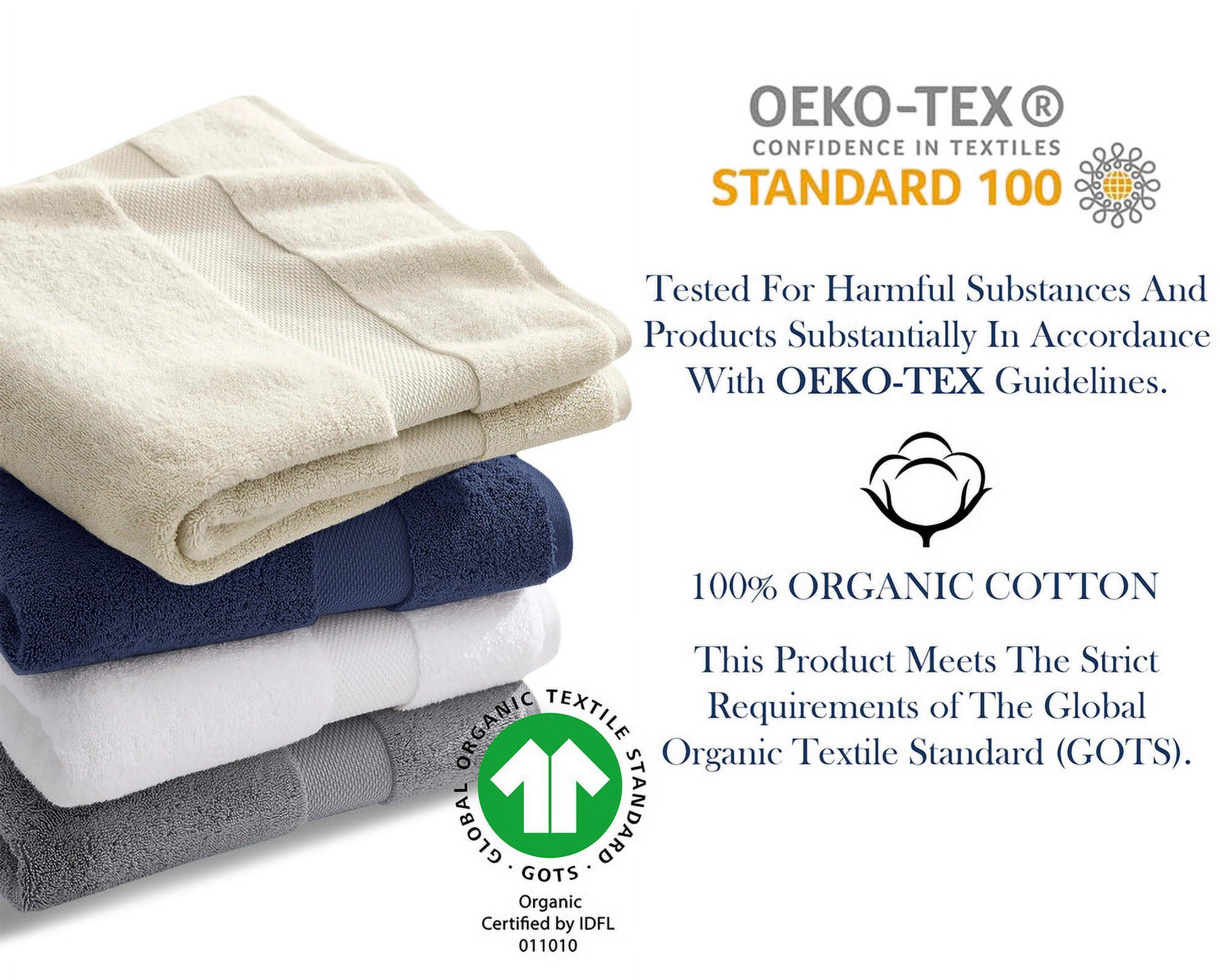 Delara Organic Cotton Luxuriously Plush Bath Towel 33 Piece Set |GOTS & OEKO-TEX Certified |650 GSM Long Staple|Soft & Quick Dry Towels