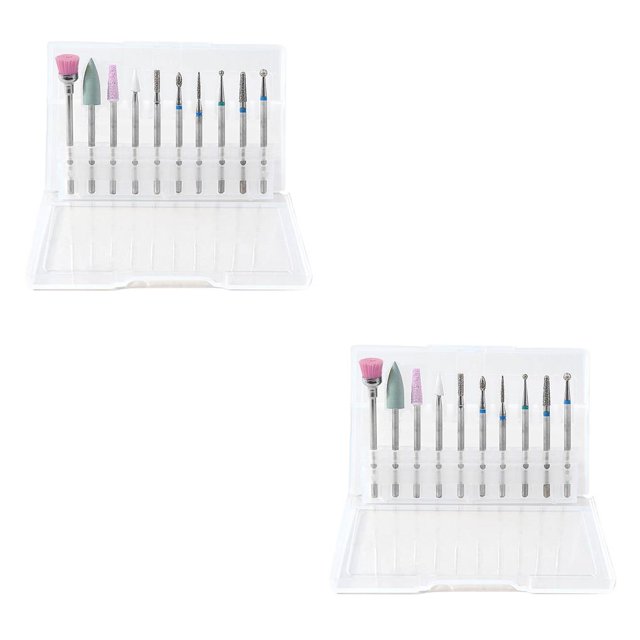 Vogacara 10 unids/set Nail Art pulido brocas máquina de manicura eléctrica puntas cepillo herramientas de pulido Type1 NO1 Vogacara CBP100666