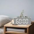 thumbnail image 4 of Ohufall Voice Control Digital Alarm Clock Student Bedside Mirror Electronic Clock For Bedroom Room Decor Small Digital Clock, 4 of 6