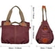 thumbnail image 3 of Women Canvas Handbag Shoulder Bag Crossbody Bag Handbag Crossbody Bags Shoulder Bags (Wine Red), 3 of 5