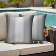 thumbnail image 4 of Outdoor Waterproof Pillow Covers Modern Gray White Gradient Decorative Throw Pillow Protectors,Pillowcase Cushion Cases for Patio Sofa Garden Couch,16x16in,Pack of 2, 4 of 14