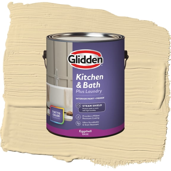 Glidden Glidden Kitchen Bath and Laundry Caramelized Pears / Beige, Eggshell Interior Paint with Primer, 1 Gallon
