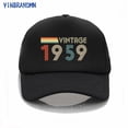 thumbnail image 2 of Nuevo verano 50s Vintage 1959 gorra de béisbol hombres Retro nacido en 1959 en sombrero casual Navidad cumpleaños regalo de moda de gorros de Hip Hop, 2 of 4