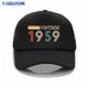 thumbnail image 2 of Nuevo verano 50s Vintage 1959 gorra de béisbol hombres Retro nacido en 1959 en sombrero casual Navidad cumpleaños regalo de moda de gorros de Hip Hop, 2 of 4