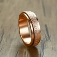 thumbnail image 6 of Rose Gold/Rainbow/Gold Frosted Spinner Band Women Stainless Steel Ring Size 5-12, 6 of 9