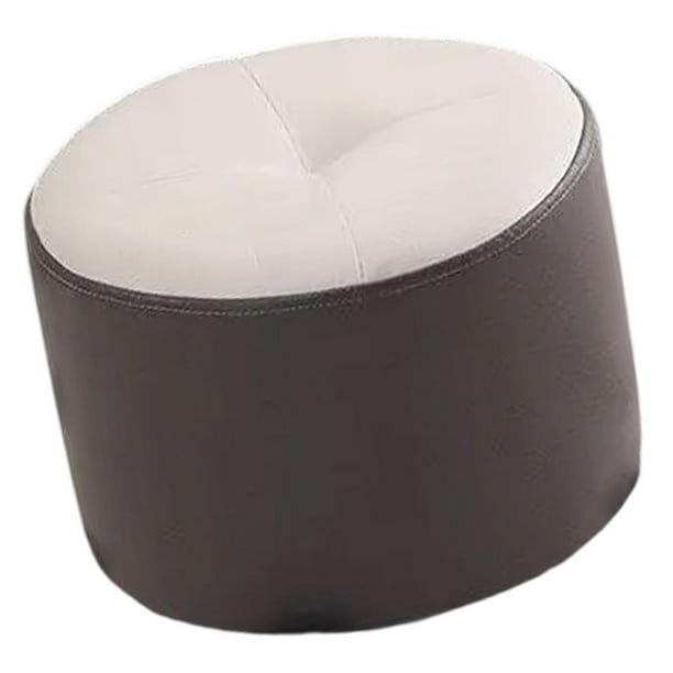 Taburete pequeño para pies, elegante y decorativo, para la entrada de la sala de juegos. Beige y gris