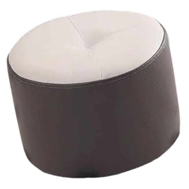 Taburete pequeño para pies, elegante taburete de ocio, taburete decorativo estable para Beige y gris