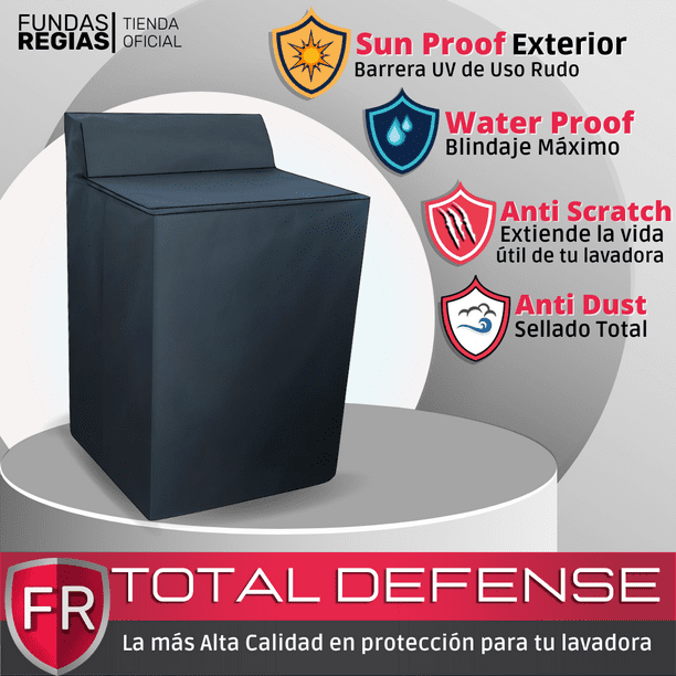 Funda De Lavadora Uso Rudo Clima Extremo Washing Machine Cover FR FUNDAS REGIAS Funda Para Lavadora Color Gris
