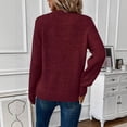 thumbnail image 4 of UDAUDU Sweaters for Women Casual Long Sleeve Crewneck Crochet Knit Pullover Sweater Tops Fall Fashion Trendy Outfits Deep Red XL, 4 of 8