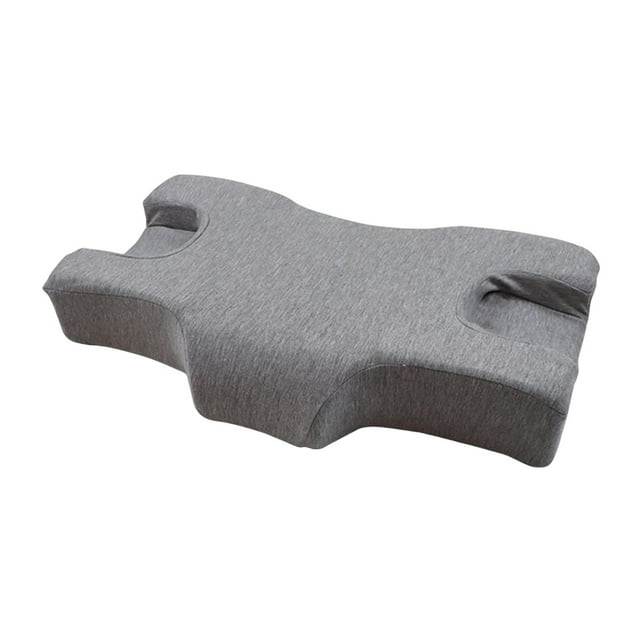 Almohada ergonómica de espuma viscoelástica para dormir, protección ergonómica para el cuello Gris