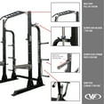 thumbnail image 4 of Valor Fitness Half Rack Squat Machine – 5 Position Multi-Grip Pull Up Station - Adjustable Height, Plate & Bar Storage, and Resistance Band Pegs – Max 1000 lbs – Power Rack Equipment -BD-58, 4 of 8