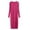 Hot Pink, variant on FcBaudy Long Sleeve Round-Neck Dress Women's Sweater Knitted Knitted Dress Women's Long Sleeve Tight Bottom Wrap Hip Skirt Women Dress