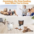 thumbnail image 4 of Automatic Cat Feeders for Two Cats, 5L/20 Cups Double Automatic Cat Food Dispenser with 2 Stainless Bowls, Timer Setting 20 Portions 6 Meals Per Day, 10s Meal Call, Pet Feeder for Cat, 4 of 8
