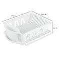 thumbnail image 3 of Sterilite 2 Piece Sink Set, Dish Drainer and Drainboard for Plates, Cups, and Flatware, White, 6 Count, 3 of 8