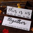 thumbnail image 7 of MUCHENGGIFT 2 Pieces home decor signs This is Us Our Life Our Story Rustic Wood Signs Together Rustic Wooden Wall Art Signs Farmhouse Entryway Signs, 4.7 x 13.8 Inch (), 7 of 7