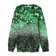 thumbnail image 3 of SCSAlgin Sweatshirt For Women Fashion Glitter Sequin Long Sleeve Fall Tops Side Split Crewneck Pullover, 3 of 3
