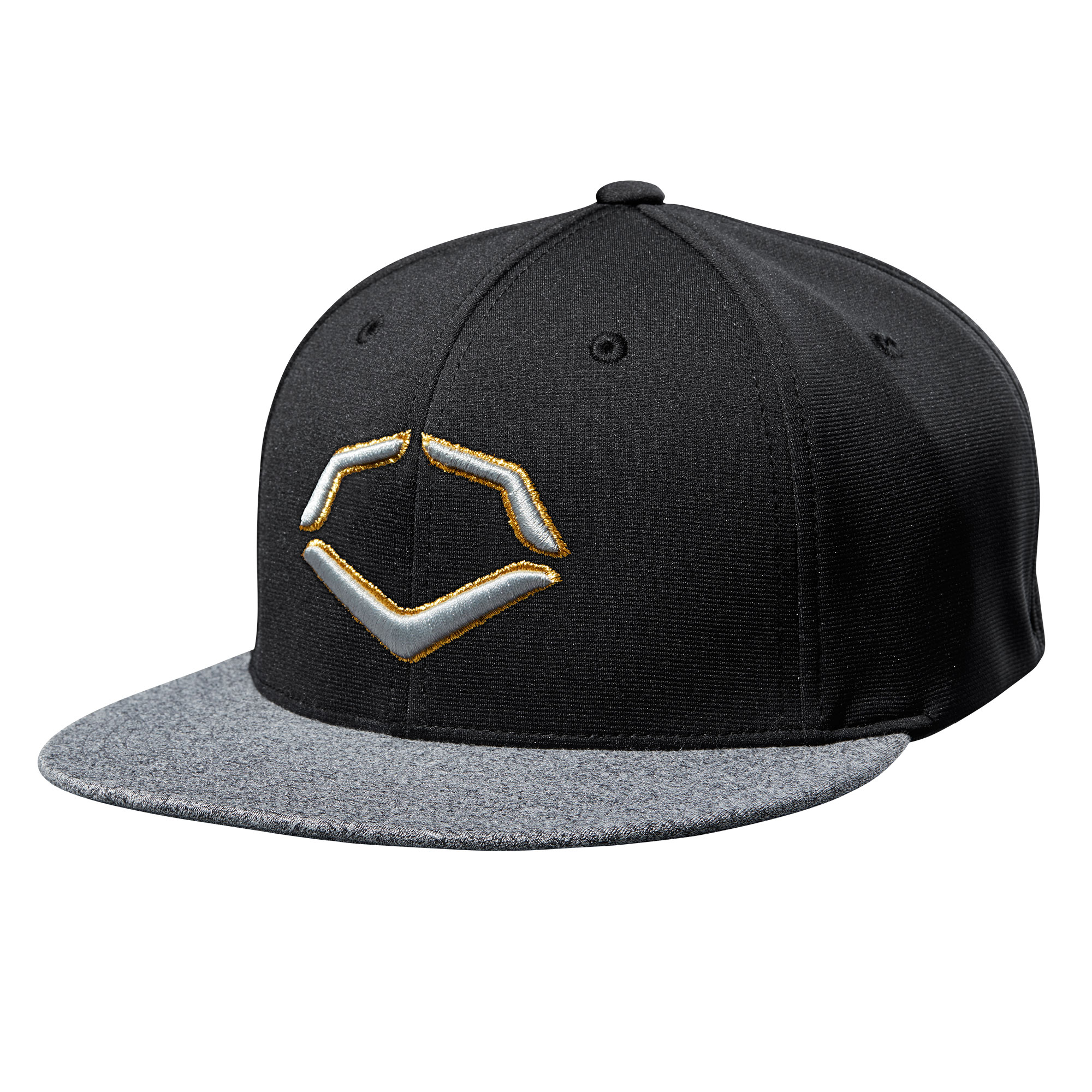 Evoshield Gold Thread Flexfit Baseball/Softball Trucker Hat Black S