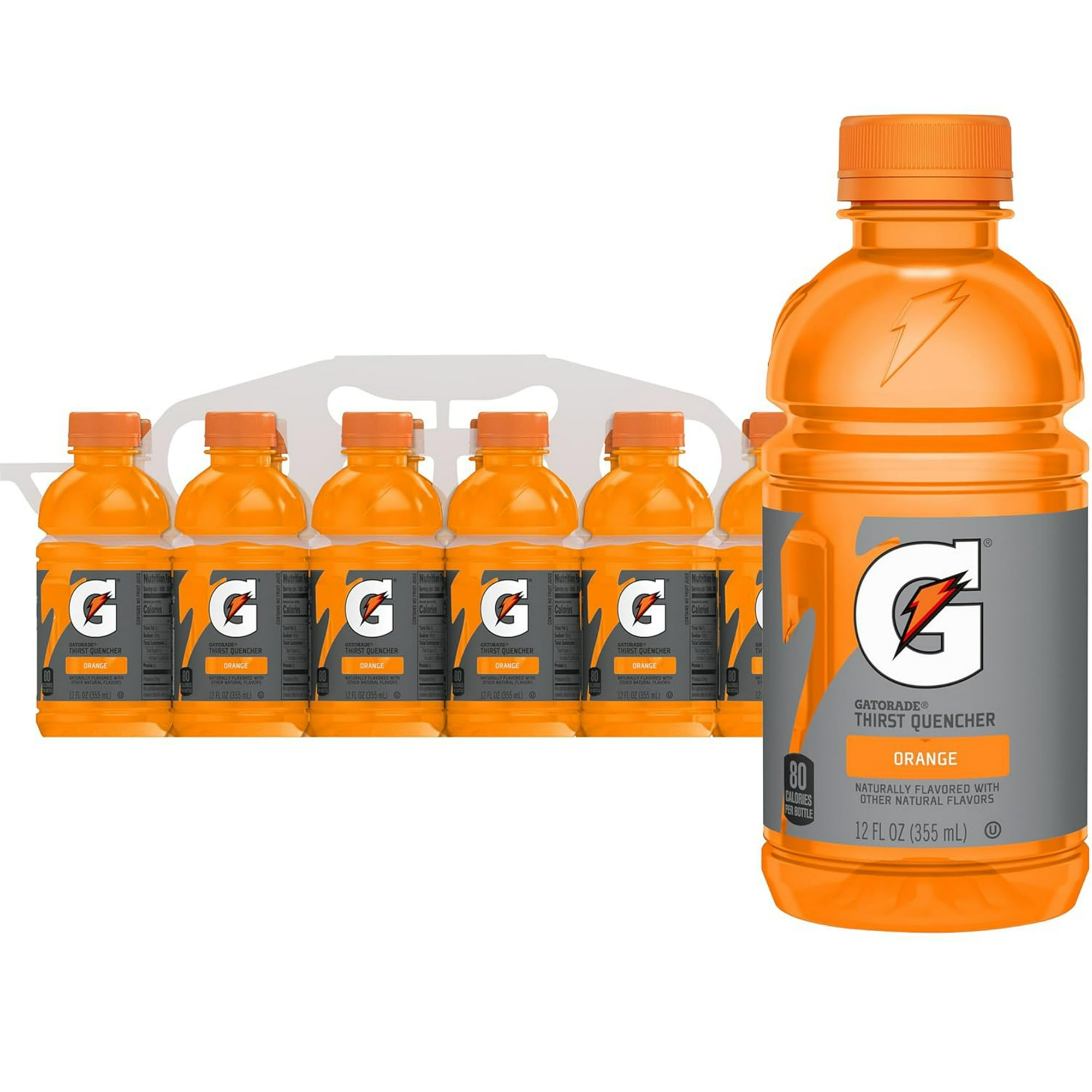 Gatorade Thirst Quencher Electrolyte Sports Drink, Orange, 12 fl oz, 12 Count Bottle