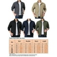 thumbnail image 3 of Innerwin Coat Stand-up Collar Mens Jacket Outdoor Solid Color Zipper Pockets Outwear Dark Blue 3XL, 3 of 3