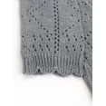 thumbnail image 5 of Women'S 2025 Spring Autumn Winter Short Cardigan Sweater Top Long Sleeve V-Neck Cardigan Jacket Casual Knitwear Grey M, 5 of 7