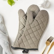 Oven Mitts 1 Pair of Quilted Thick Lining - Heat Resistant Kitchen Gloves