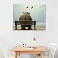thumbnail image 2 of Nawypu Elephant Wall Art Framed Funny Animal Pictures Canvas Wall Art Decor Wall Art Canvas Paintings Bedroom Living Room Black Framed Prints Modern Artwork for Kitchen Office Bathroom, 2 of 4