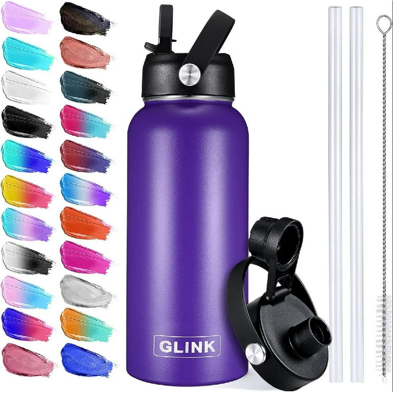  FineDine Insulated Water Bottles with Straw - 25 Oz
