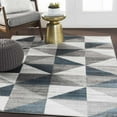 thumbnail image 3 of Mark&Day Area Rugs, 5x5 Davidson Modern Sky Blue/Navy Square Area Rug, Grey White Blue Carpet for Living Room, Bedroom or Kitchen (5'3" Square), 3 of 12