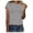 Grey, variant on Duoif T Shirts for Women Ladies Spring Summer Solid Color Printed Casual Comfortable Women's Tops Short Sleeve Tops Spring Tops for Women Gold L