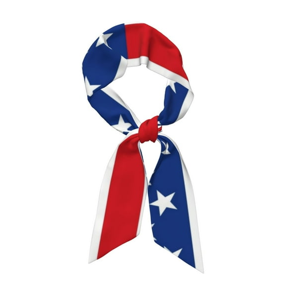 Easygdp America Flags3 Neck Scarf Printed Scarves Head for Women'S Fashion Satin Scarfs For Bag Hair for Dating, Travel