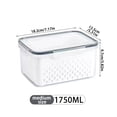thumbnail image 2 of EGNMCR Storage Bins, Storage Containers 4 In 1 Food Storage Container Produce Containers For Fridge Household Transparent Plastic Food Storage Box-Including Basket Refrigerator Freshness, 2 of 5