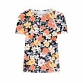 thumbnail image 5 of Camisas de Manga Larga para las Mujeres Suelto Ajuste Impreso Verano Sexy Cuello Redondo Superior, Poliéster Regular, 5 of 5