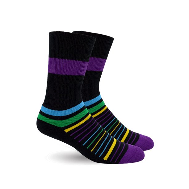 Dr. Segal's Diabetic Sock, Multi-Color Stripe, Medium/Large - Walmart ...