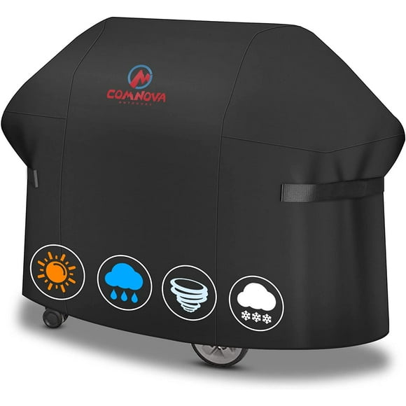 SHIQI-Grill Cover, 65 Inch BBQ Gas Grill Cover for Weber Genesis E 310, Waterproof Weather Resistant, UV & Fade Resistant, PU Coating for Char-Broil Monument, Brinkmann Dyna-glo Nexgrill Megamaster