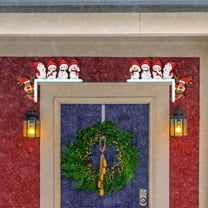 2pcs Christmas Wooden Corner Door Frame Decorations, Personalized Holiday Wooden Decor for Home Entryway, Festive Christmas Door Corner Ornaments to Enhance Christmas Indoor Decor Aesthetic, C