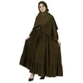 thumbnail image 5 of Bimba Muslim Dress With Hijab For Women's Solid FlaredSleeve Islamic Abaya Prayer Dress, 5 of 7