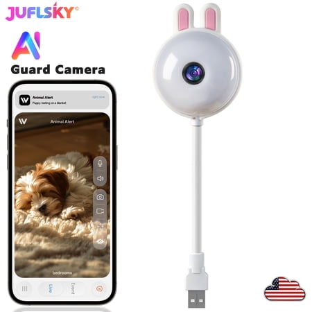 2K HD Wireless Smart Security Camera – 360° Night Vision, Human-Pet Detection, Two-Way Talk, Motion Tracking | 2.4G/5G WiFi Indoor Monitor for Baby/Pet/Elderly