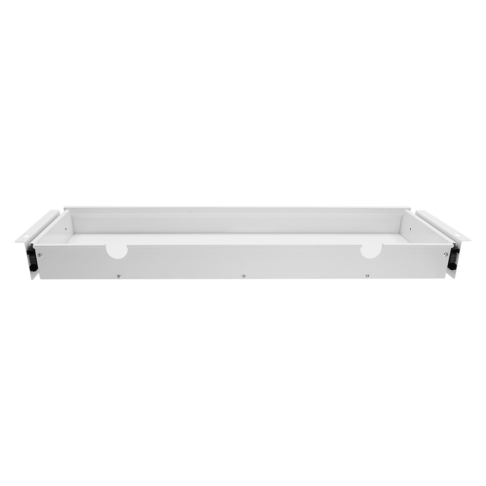 ToppiJoy 33” Under Desk Drawer, Mounted Sliding Pull-out Drawer, Large Storage Organizer for Sit Stand Workstation (White)