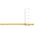 thumbnail image 2 of Everly Women's 3mm Fancy-Cut 10k Yellow Gold Rope Chain Bracelet, 2 of 8