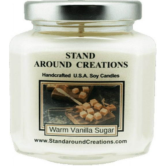 WARM VANILLA SUGAR HEX 6-OZ. ALL NATURAL SOY CANDLE