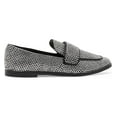 thumbnail image 4 of Jeffrey Campbell Velvit-JL Black Clear Fashion Slip On Rhinestone Flat Loafers (Black Clear, 8), 4 of 4