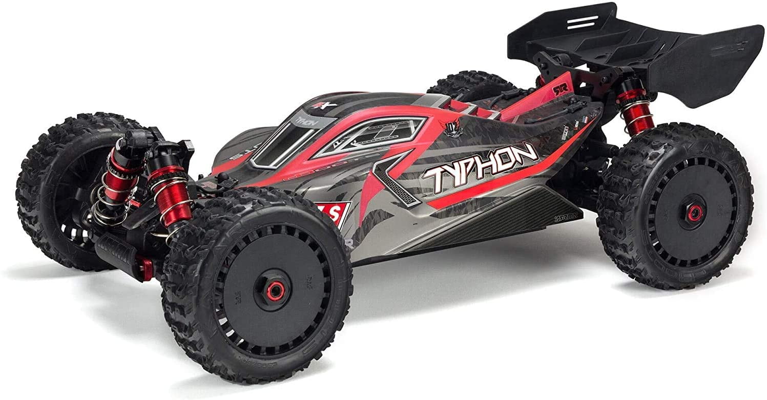 RC Car 1/8 Typhon 6S V5 4WD BLX Buggy with Spektrum Firma RTR (Ready-to-Run), Black and Red