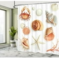 thumbnail image 5 of Ambesonne Ocean Shower Curtain, Seashells Marine Aquatic, 69"Wx70"L, Tan Cream, 5 of 5