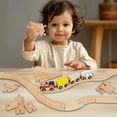 thumbnail image 5 of Wooden Train Tracks 24 Piece Set, Track Expansion and 9 Distinct Pieces - 100% Compatible with All Major Brands Including Thomas Wooden Railway System, 5 of 6