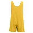 thumbnail image 4 of Women Summer Loose Button Pocket Jumpsuit Spaghetti Strap Short Pant Rompers Bib Pants Overalls Plua Size, 4 of 4