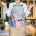 thumbnail image 5 of Soft Cloud Starry Scene Apron-Garden Aprons for Women with Pockets-Cotton Linen Waterproof Kitchen Cooking Gardening Aprons Adjustable for Kitchen,Cooking,BBQ and Salon 33x27 Inch, 5 of 5